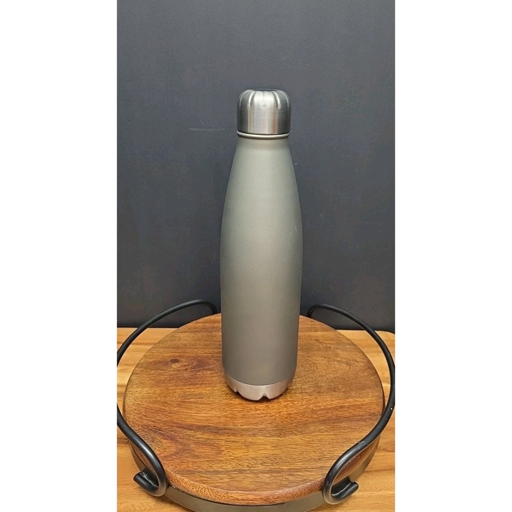 H2GO Force Water Bottle 17oz Stainless Steel Vacuum Sealed Color Silver NWOT